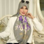 روسری رنگی طرح دار کد 16290