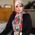 روسری رنگی طرح دار کد 16307