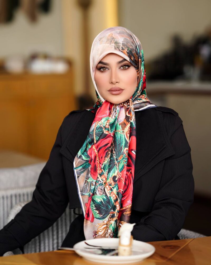 روسری رنگی طرح دار کد 16307 - Image 1