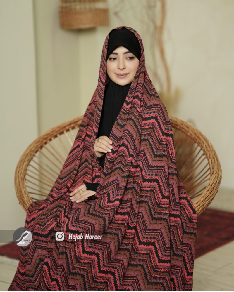 چادر رنگی کرپ حریر کد 16224 - Image 1
