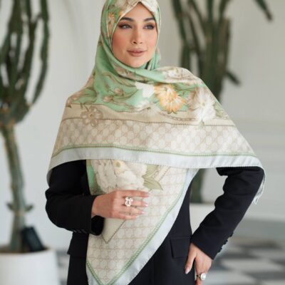 روسری رنگی طرح دار کد 16244