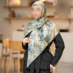 روسری رنگی طرح دار کد 16344