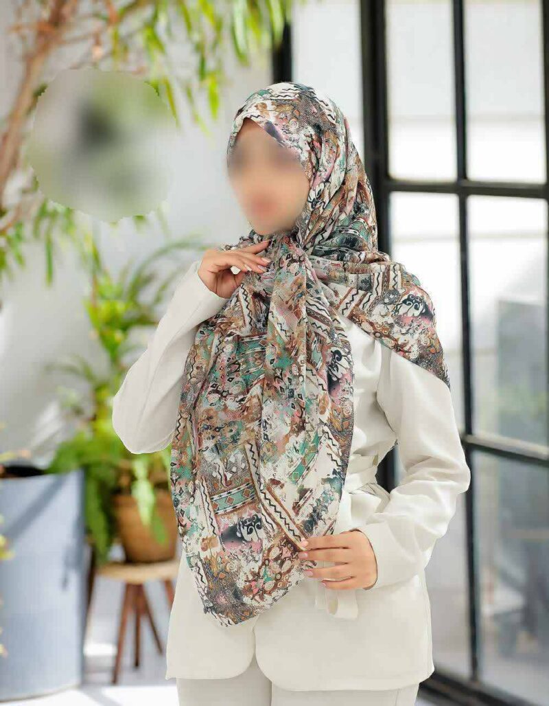 روسری رنگی طرح دار کد 16358 - Image 1