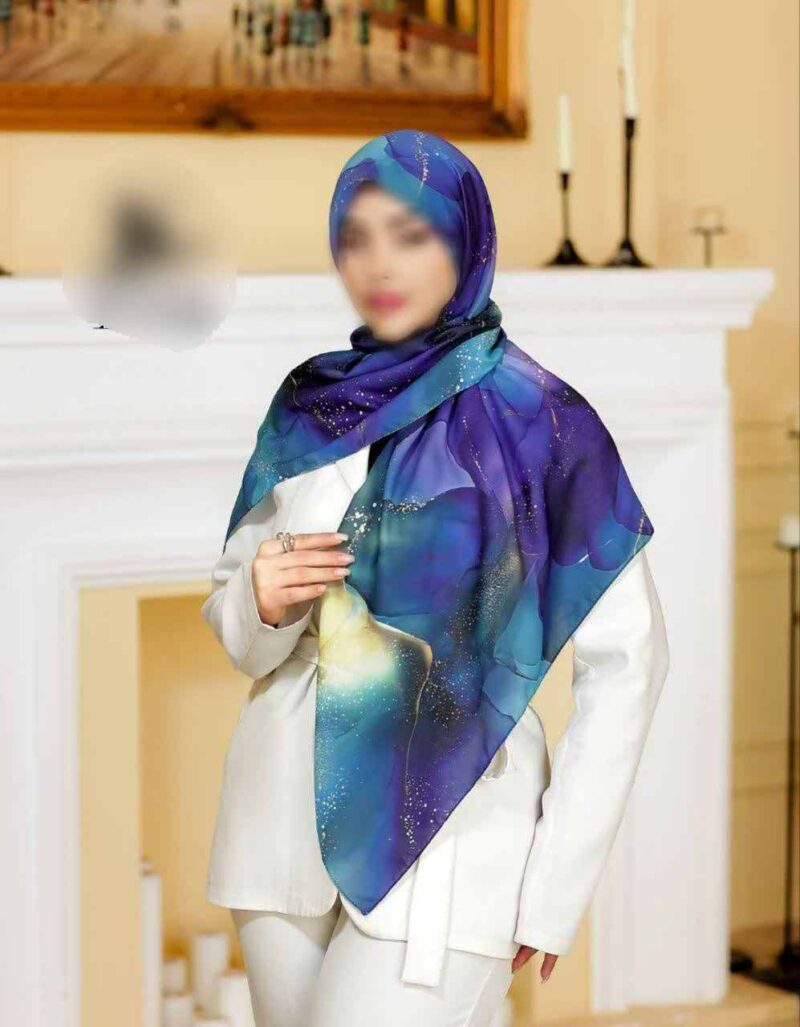روسری رنگی طرح دار کد 16370 - Image 1