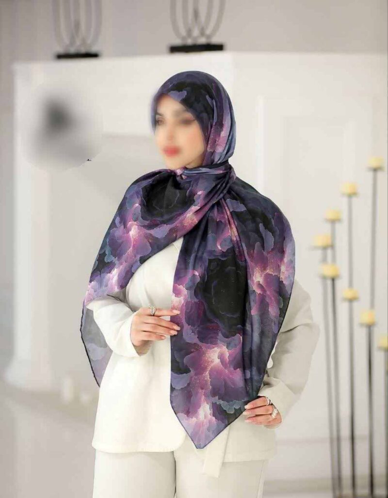 روسری رنگی طرح دار کد 16386 - Image 1