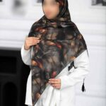 روسری رنگی طرح دار کد 16372
