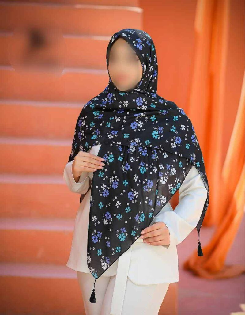 روسری رنگی طرح دار کد 16379 - Image 1