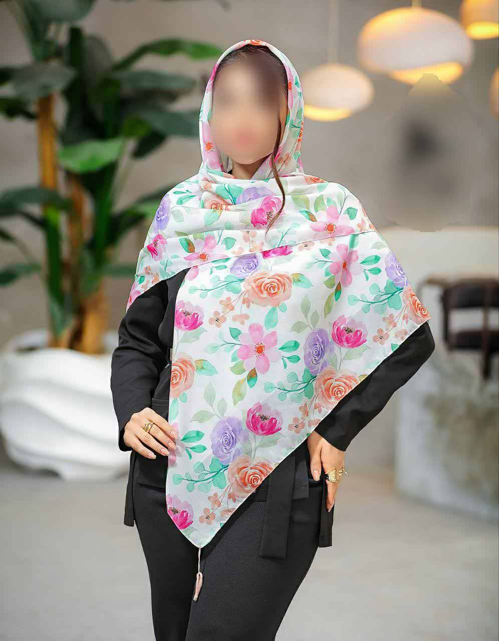 16389 روسری رنگی طرح دار کد 16389 - Image 1