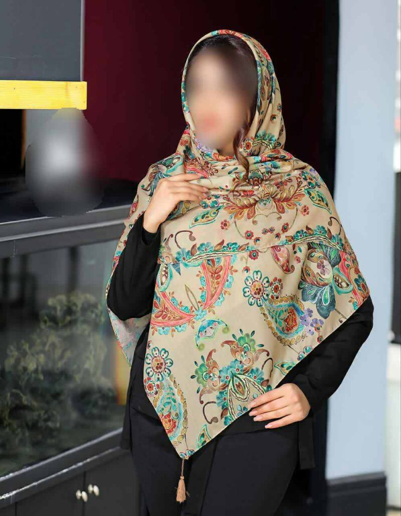 روسری رنگی طرح دار کد 16392 - Image 1