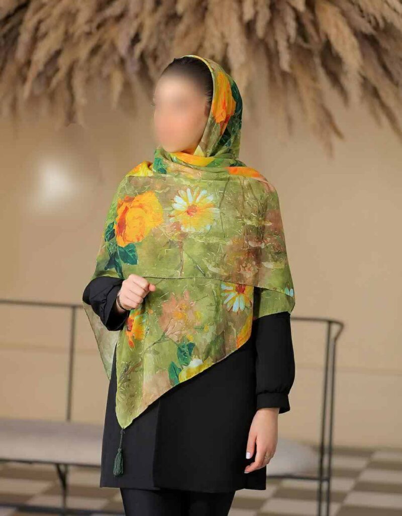 روسری رنگی طرح دار کد 16393 - Image 1