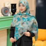 روسری رنگی طرح دار کد 16396