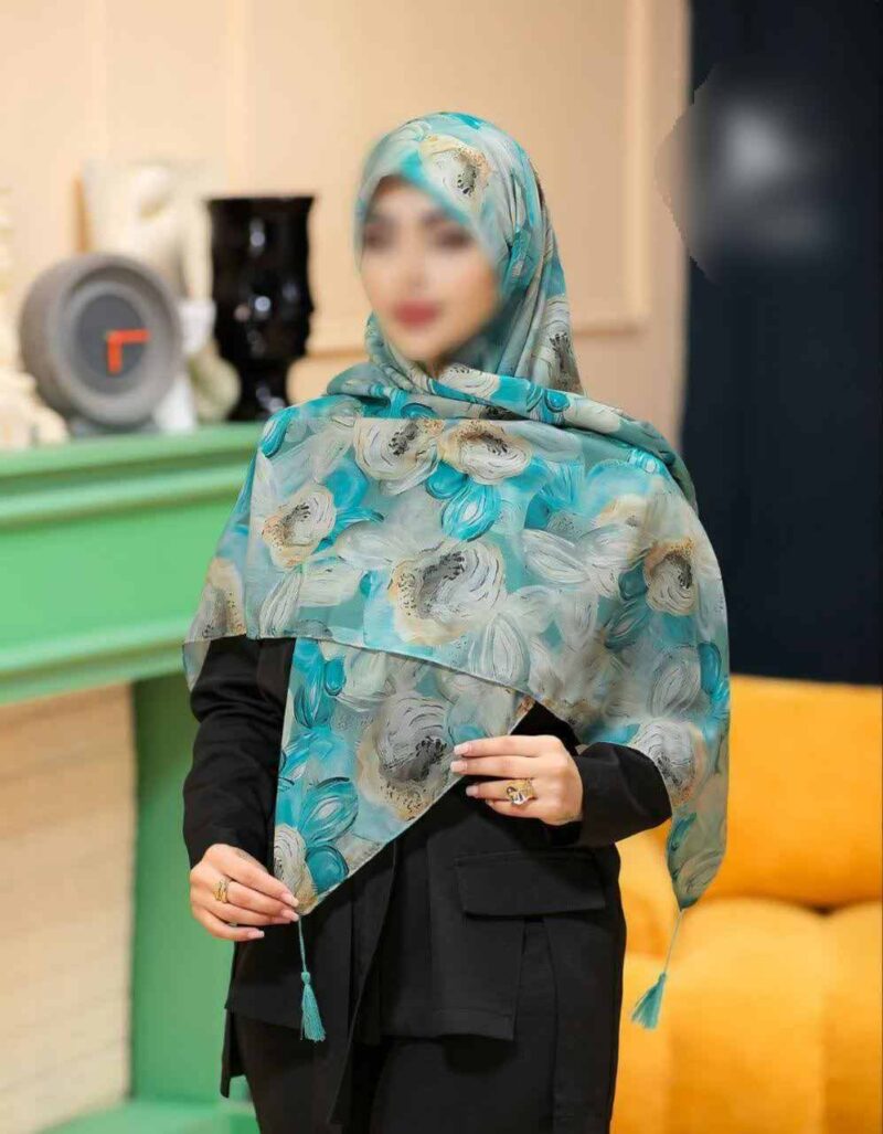روسری رنگی طرح دار کد 16396 - Image 1