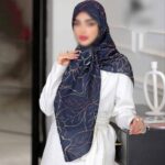 روسری رنگی طرح دار کد 16398