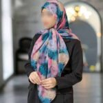 روسری رنگی طرح دار کد 16402