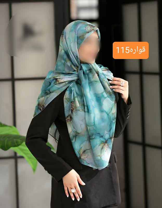 16407 روسری رنگی طرح دار کد 16407 - Image 1