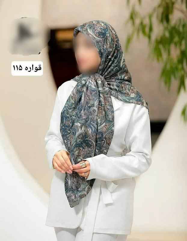 16409 روسری رنگی طرح دار کد 16409 - Image 1
