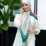 روسری رنگی طرح دار کد 16426