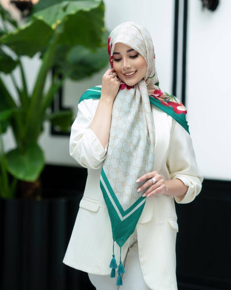 روسری رنگی طرح دار کد 16426 - Image 1