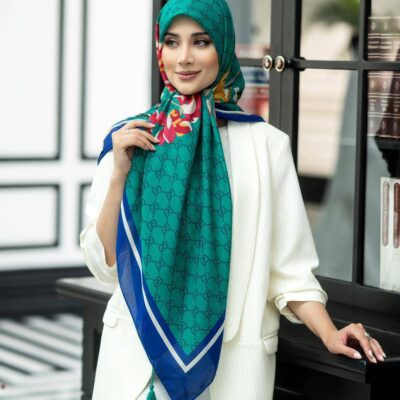 روسری رنگی طرح دار کد 16427