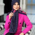 روسری رنگی طرح دار کد 16429