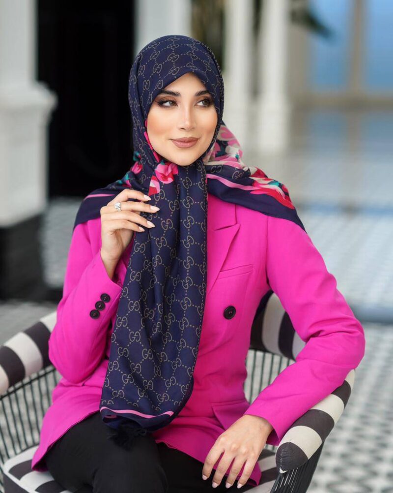 روسری رنگی طرح دار کد 16429 - Image 1