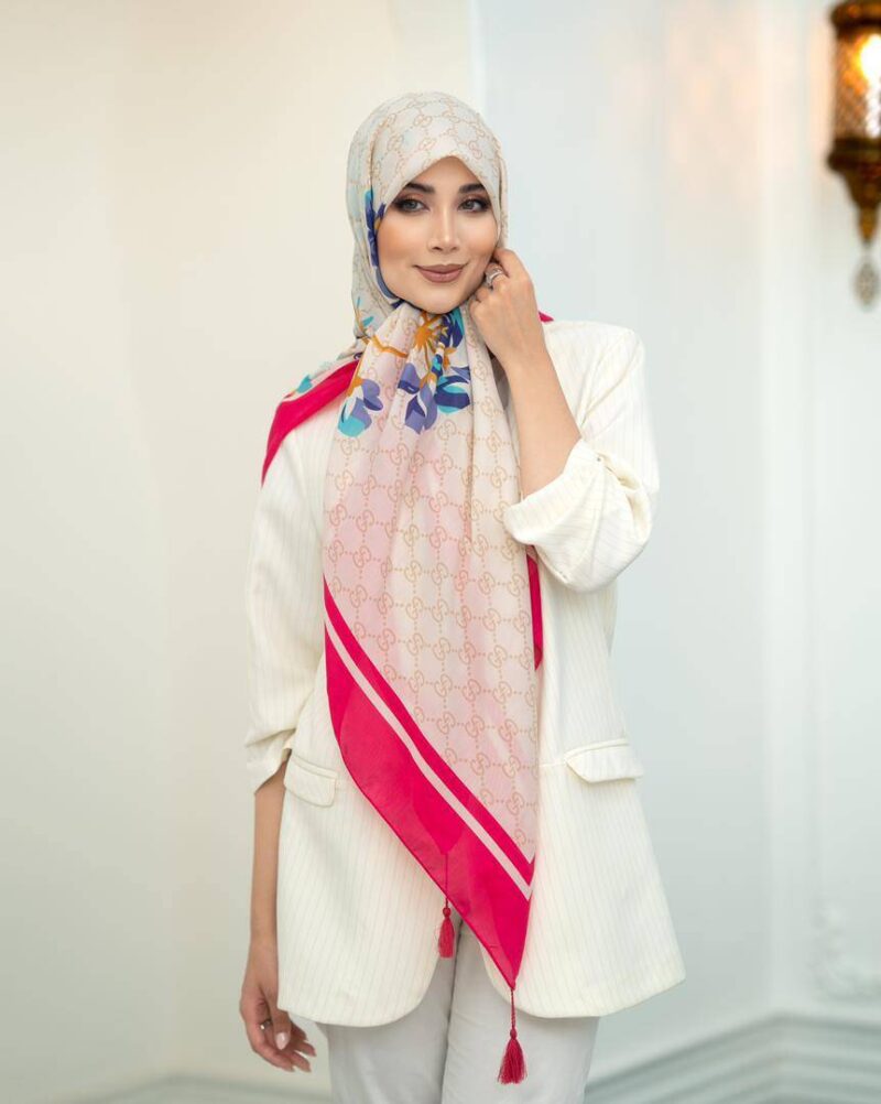 روسری رنگی طرح دار کد 16430 - Image 1