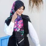 روسری رنگی طرح دار کد 16432