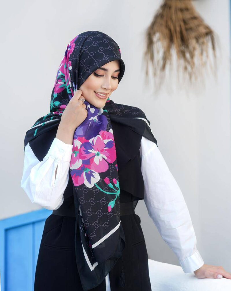 روسری رنگی طرح دار کد 16432 - Image 1