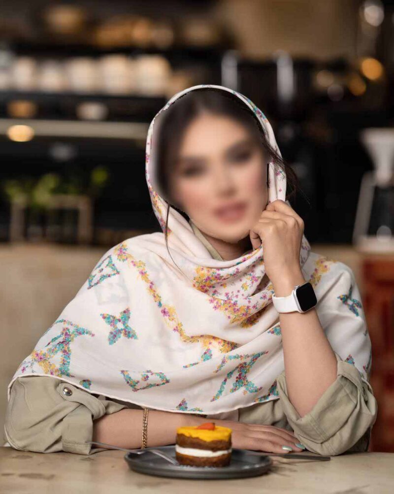 روسری رنگی طرح دار کد 16434 - Image 1