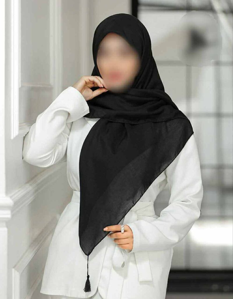 روسری نخی مشکی کد 16439 - Image 1