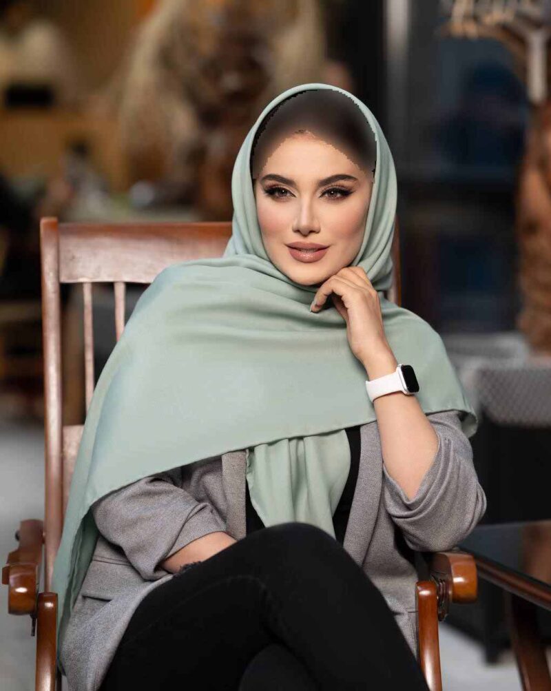 16454 روسری رنگی طرح دار کد 16454 - Image 1