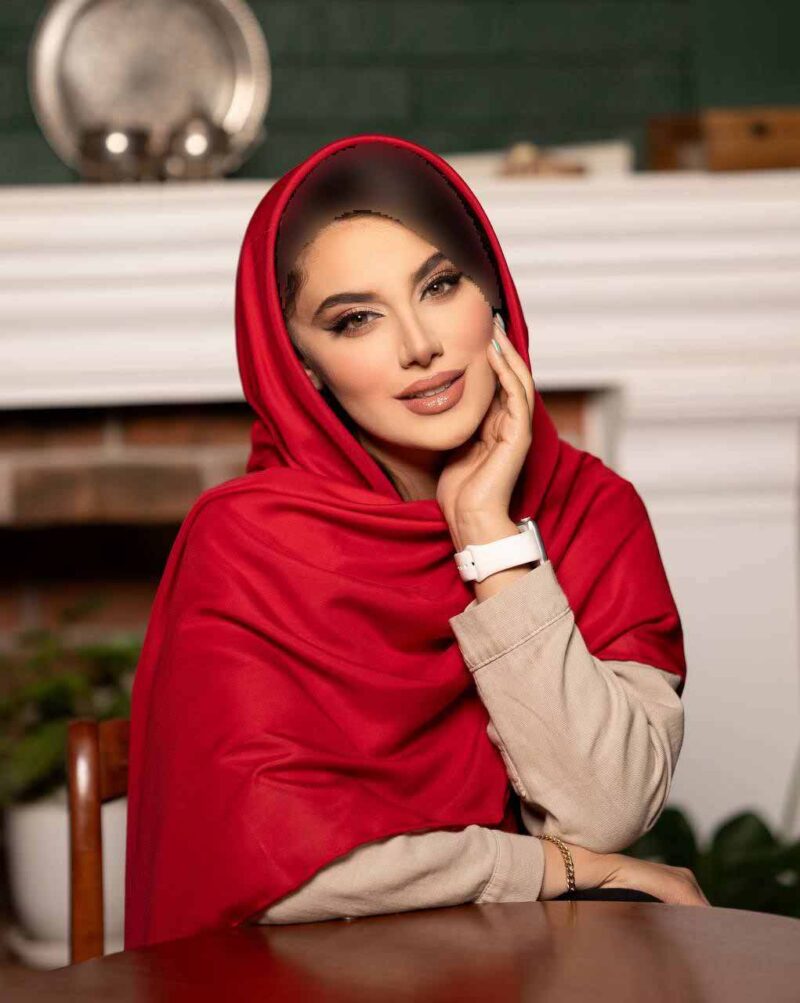 روسری رنگی طرح دار کد 16455 - Image 1