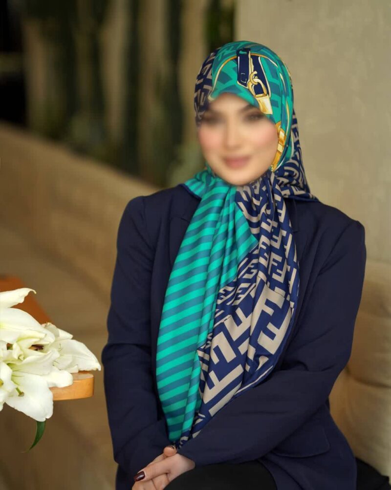 روسری رنگی طرح دار کد 16472 - Image 1