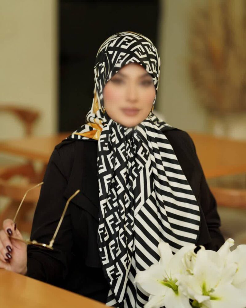 روسری رنگی طرح دار کد 16476 - Image 1
