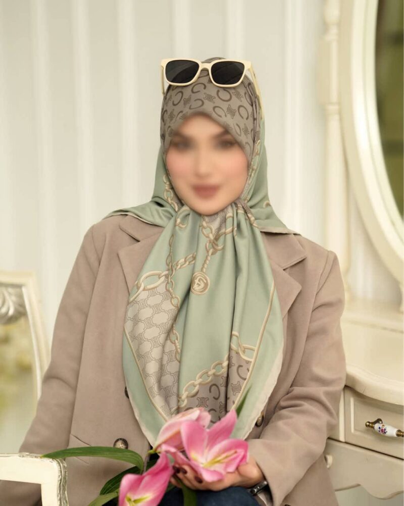 روسری رنگی طرح دار کد 16478 - Image 1