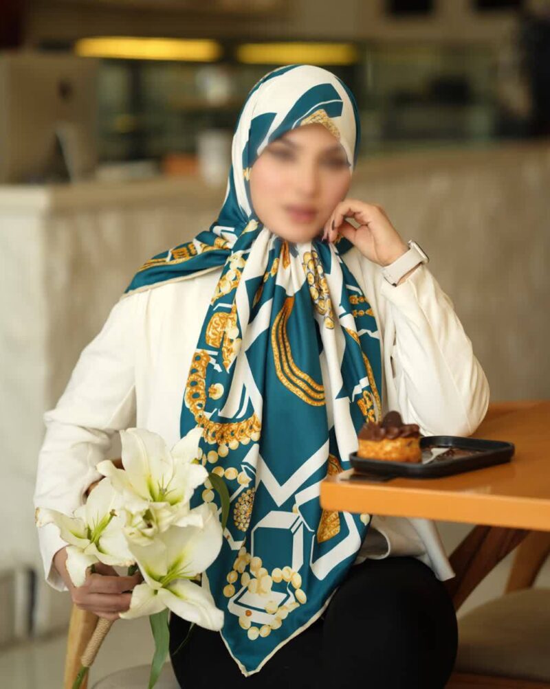روسری رنگی طرح دار کد 16480 - Image 1
