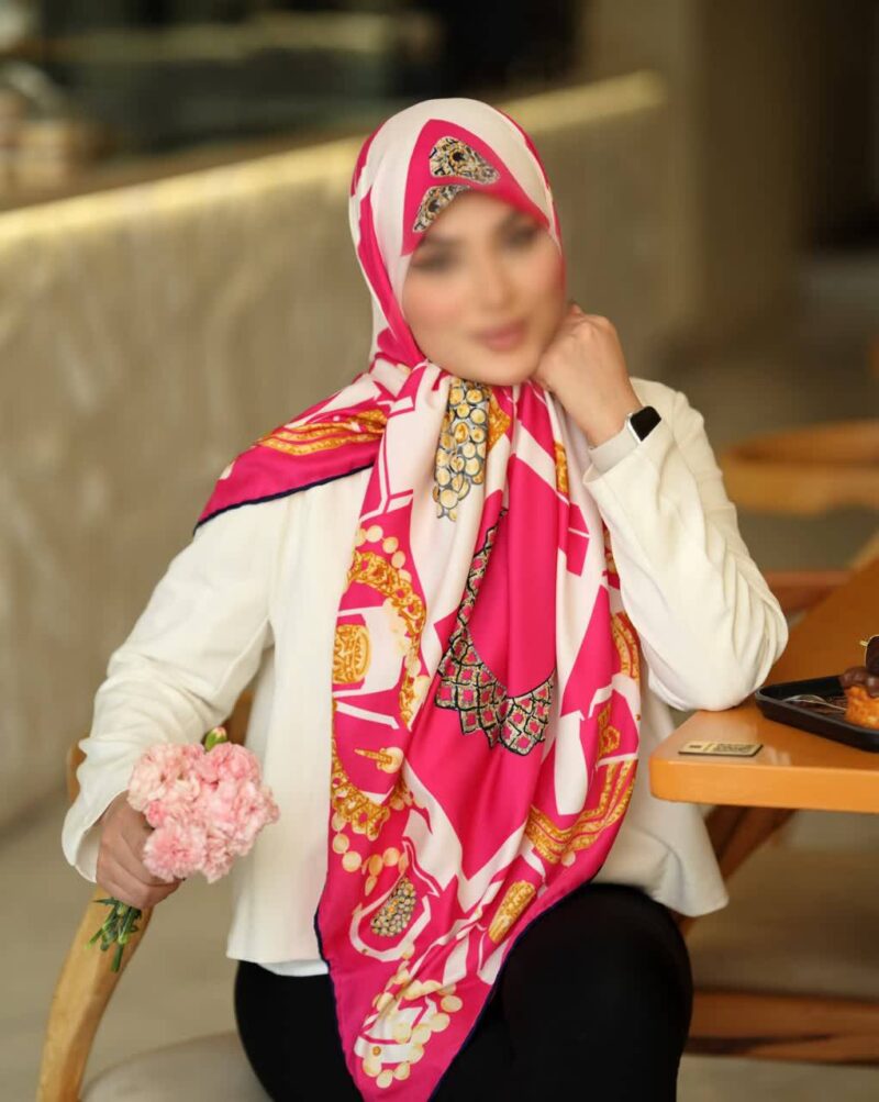 روسری رنگی طرح دار کد 16484 - Image 1