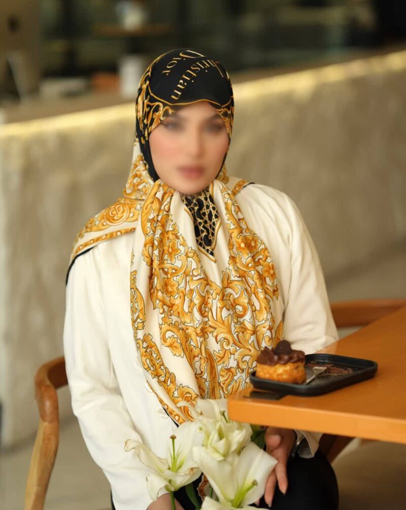 روسری رنگی طرح دار کد 16485 - Image 1