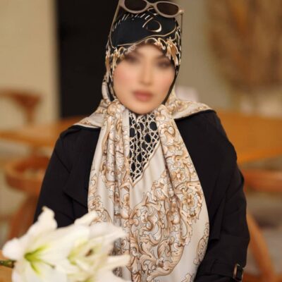 روسری رنگی طرح دار کد 16488