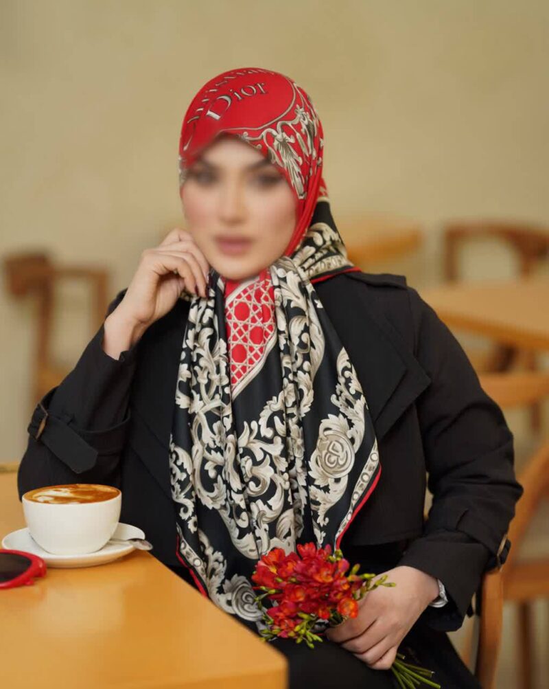 روسری رنگی طرح دار کد 16491 - Image 1