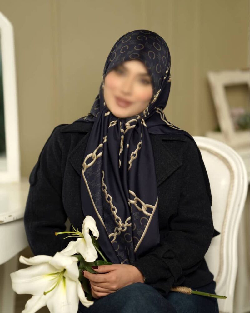 16495 روسری رنگی طرح دار کد 16495 - Image 1