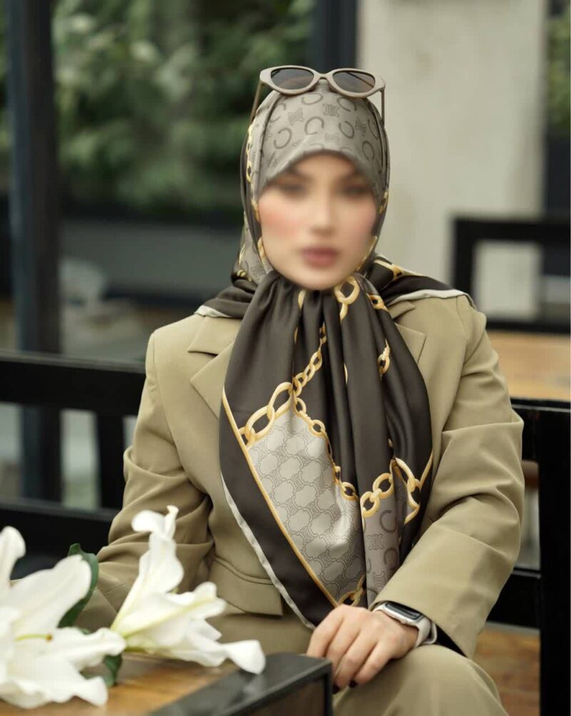روسری رنگی طرح دار کد 16497 - Image 1