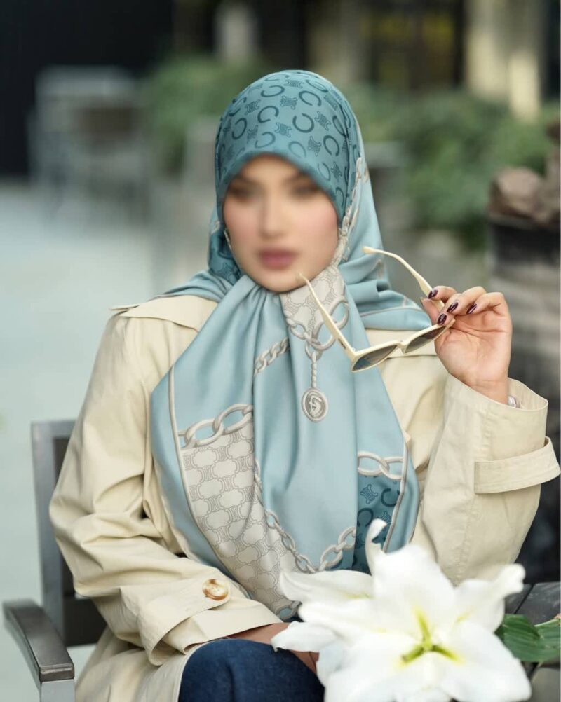 روسری رنگی طرح دار کد 16498 - Image 1