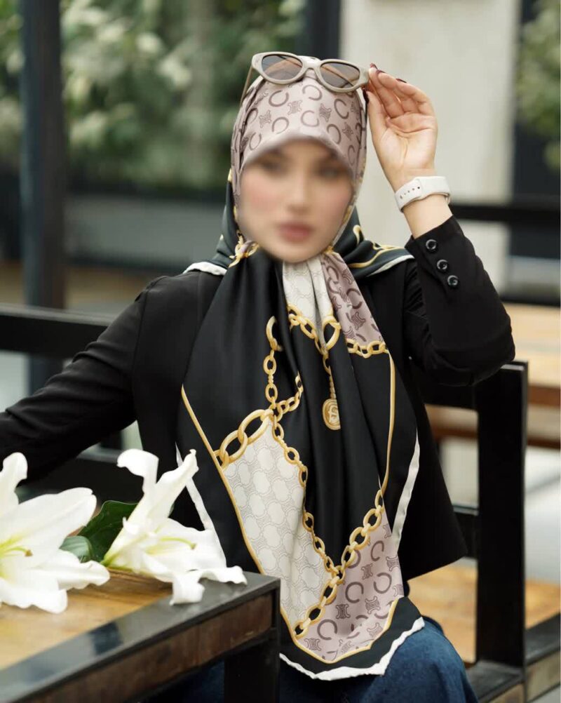 روسری رنگی طرح دار کد 16500 - Image 1