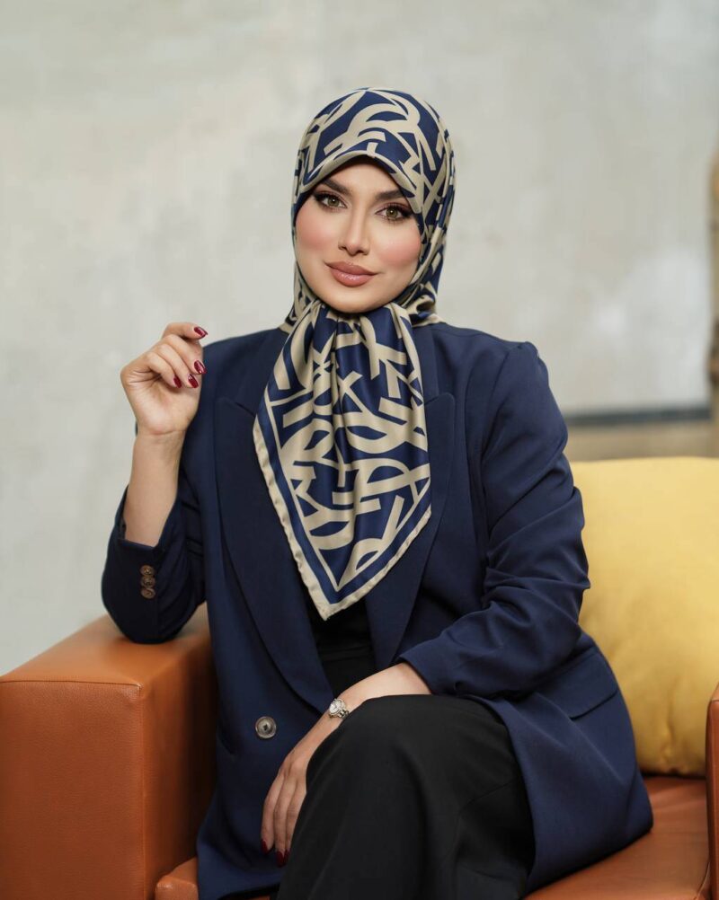 روسری رنگی طرح دار کد 16510 - Image 1