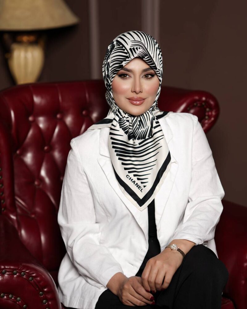 روسری رنگی طرح دار کد 16517 - Image 1