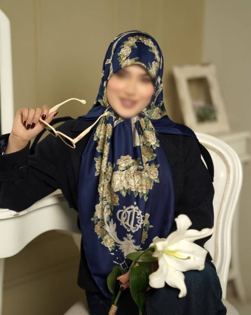 روسری رنگی طرح دار کد 16518 - Image 1