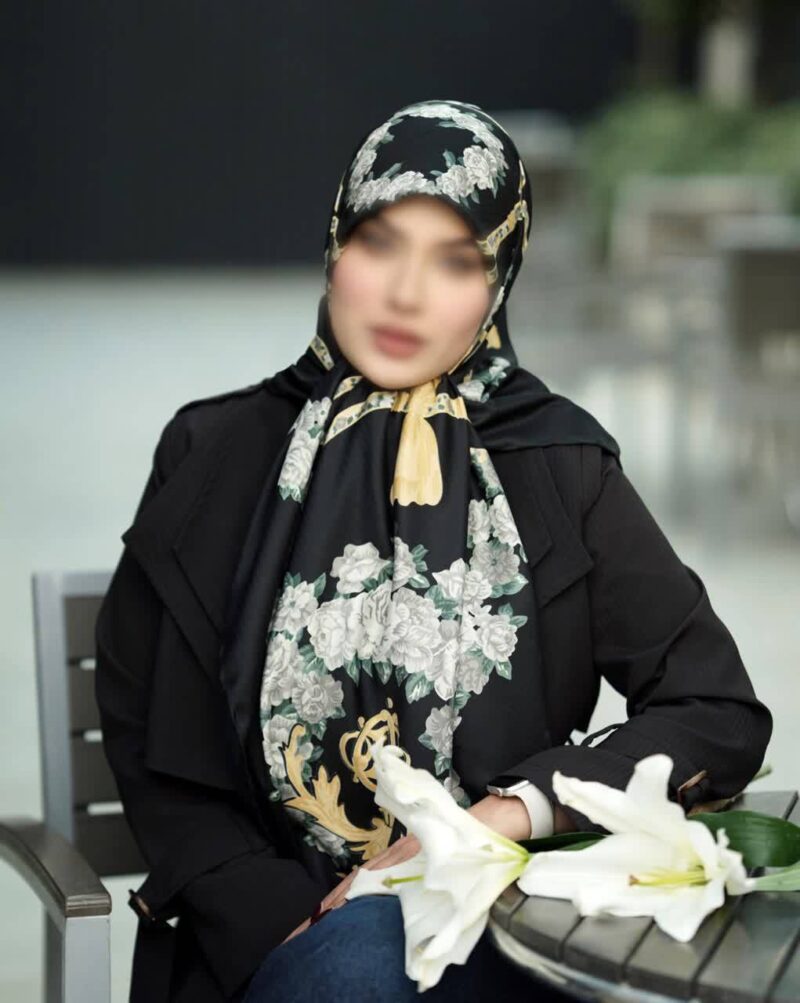 روسری رنگی طرح دار کد 16522 - Image 1