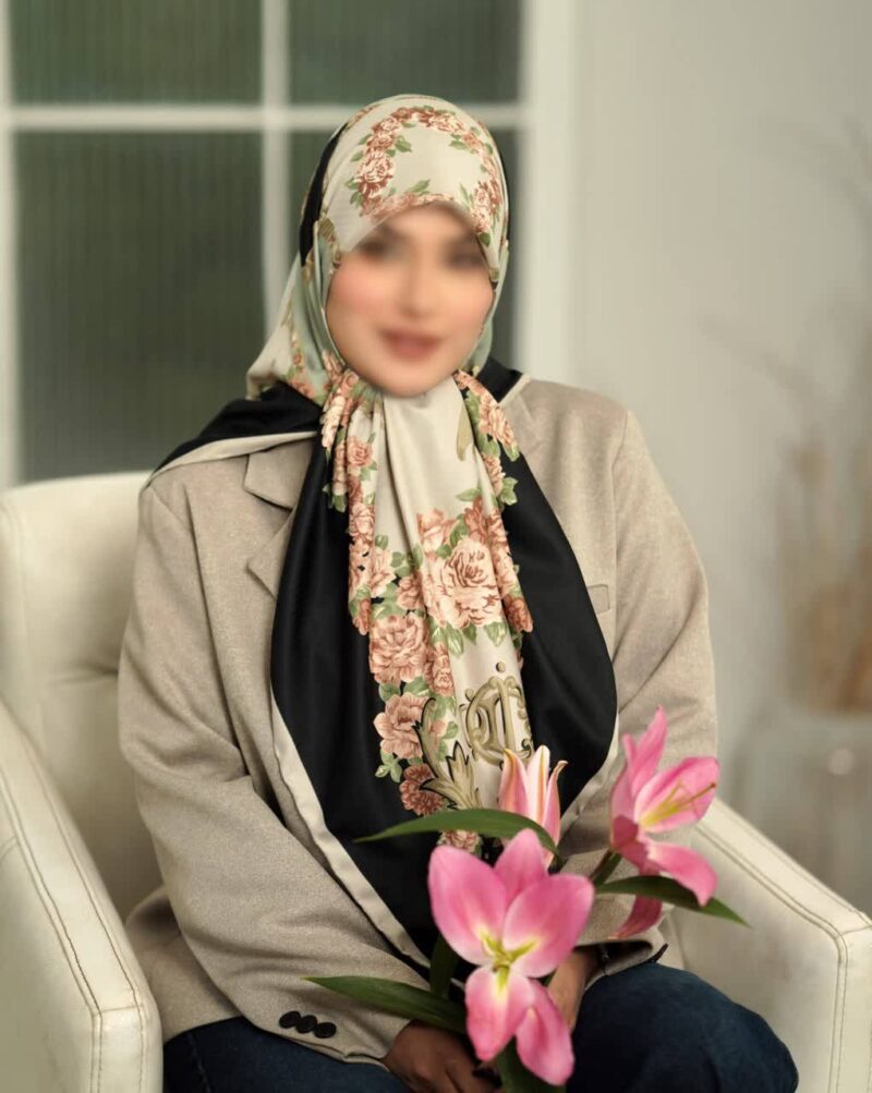 روسری رنگی طرح دار کد 16524 - Image 1