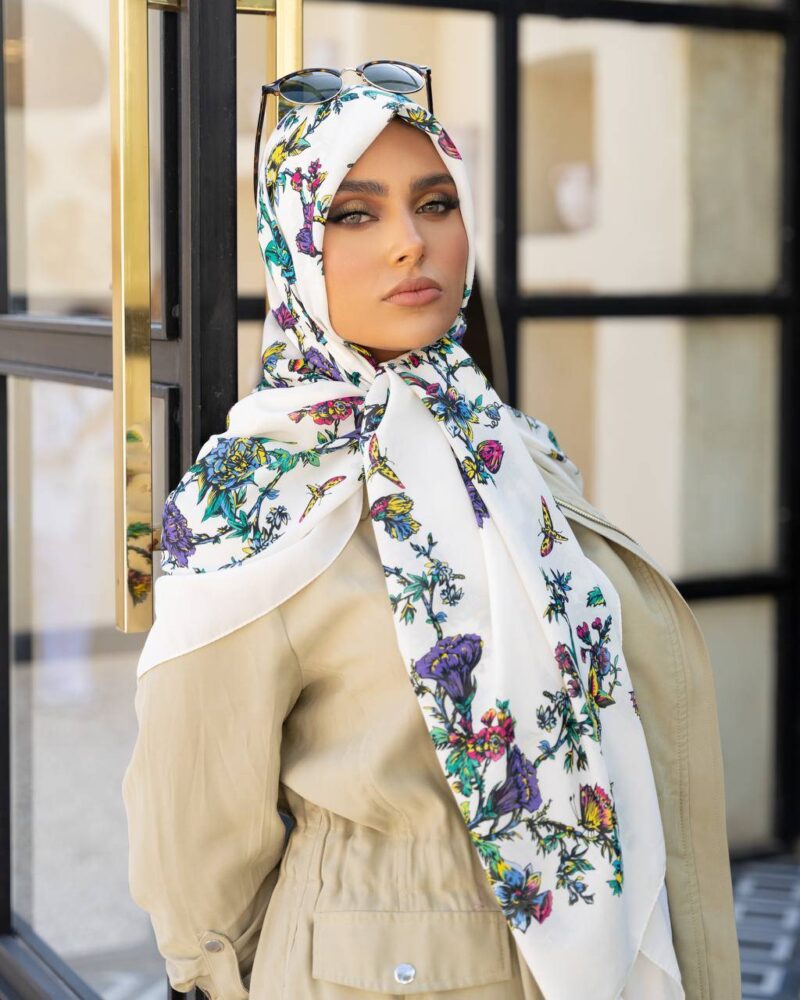 روسری رنگی طرح دار کد 16529 - Image 1